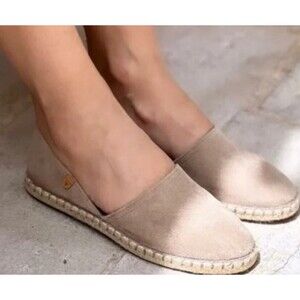 Verbenas Carmen Beige Suede Espadrilles Slip On Shoes Women’s 9.5 Made in Spain
